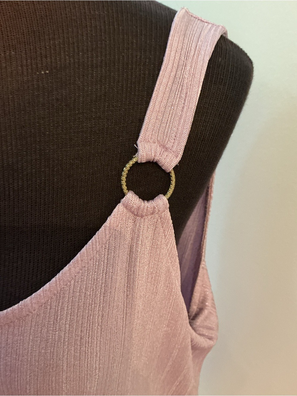 NWT Jennifer Lopez XXL soft lavendar Shimmer Ring Strap Tank Top Plus Size - Picture 8 of 11